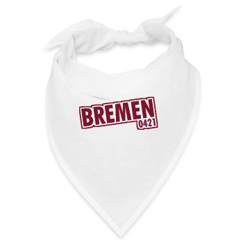 Bremen - 0421 - Vorwahl - Bandana - Weiß - Vorne