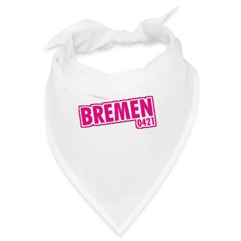 Bremen - 0421 - Vorwahl - Bandana - Weiß - Vorne