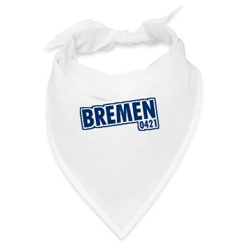 Bremen - 0421 - Vorwahl - Bandana - Weiß - Vorne