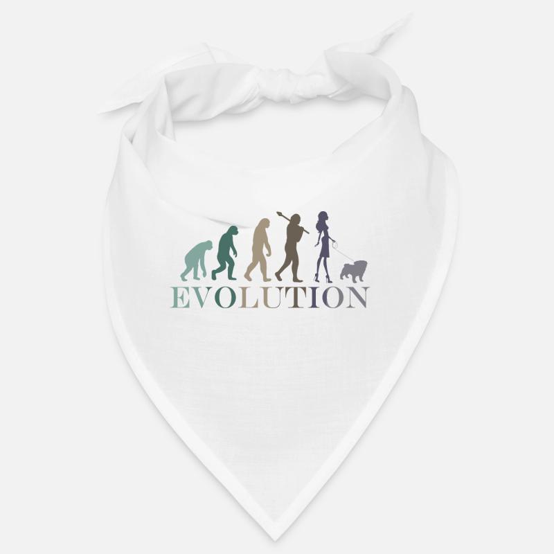 Evolution Mops Weiblich Retro Minimalismus Bandana