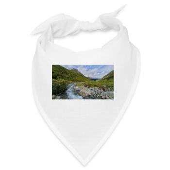 Berglandschaft Panorama mit Fluss - Bandana - Weiß - Vorne