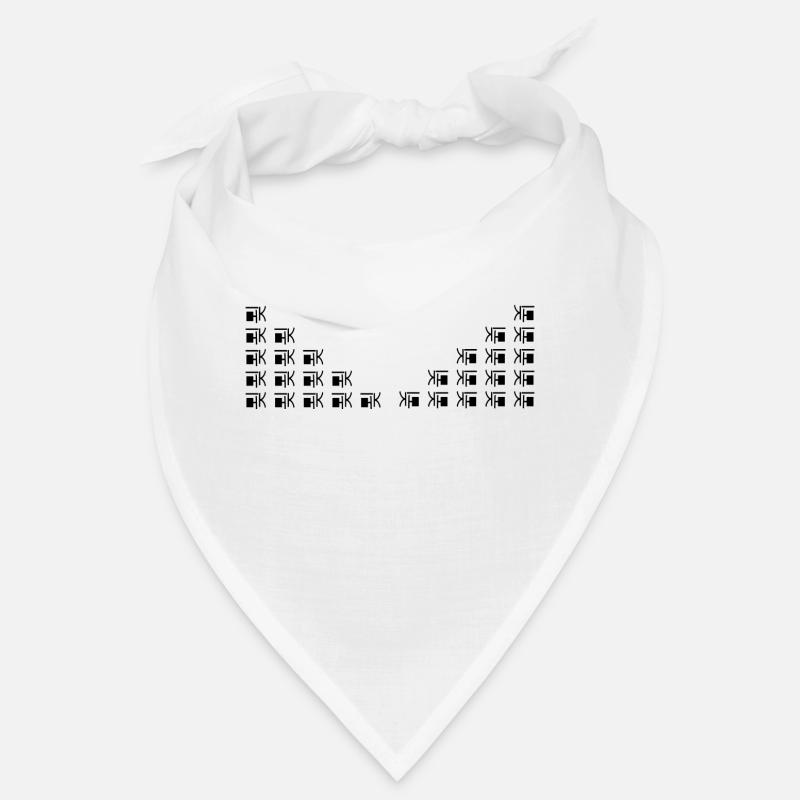 einzigartiges Muster - Bandana - Weiß