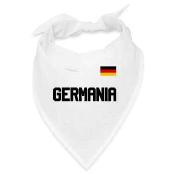 Deutschland Trikot Look GERMANIA mit Flagge Fahne - Bandana - Weiß - Vorne