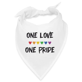 LGBT Pride Month - Eine Liebe, eine Pride - Bandana - Weiß - Vorne