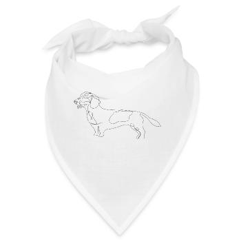 Dackel Moritz - Bandana - Weiß - Vorne