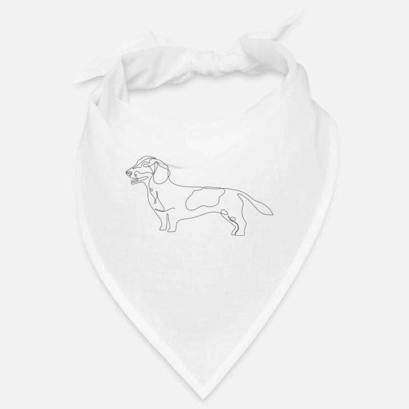 Dackel Moritz - Bandana - Weiß