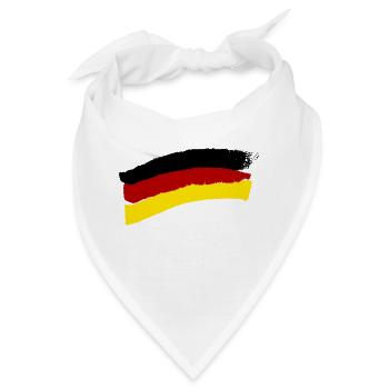 DeutschlandFlagge als Pinselstriche - Bandana - Weiß - Vorne