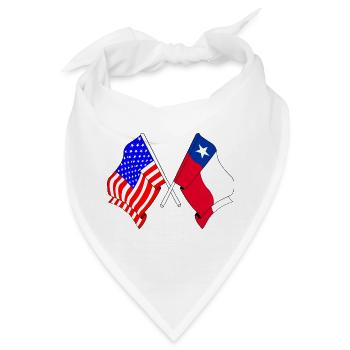 Flagge USA Chile - Bandana - Weiß - Vorne
