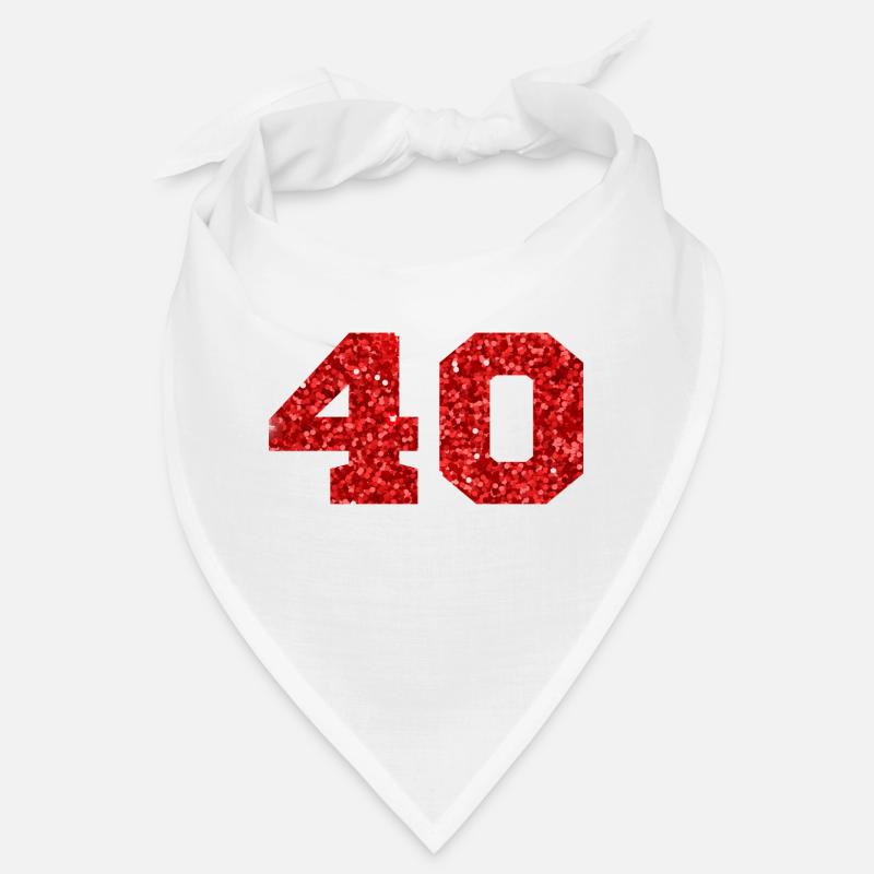 Nummer 40 Roter Glitzer - 40-jähriges Jubiläum Bandana