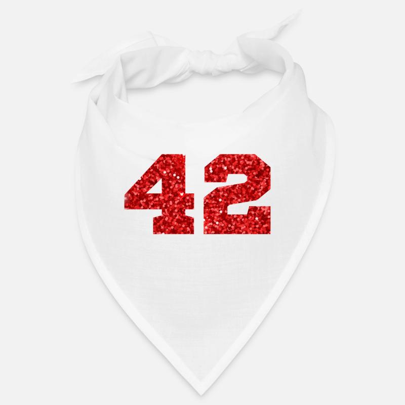 Nummer 42 Roter Glitzer - 42. Jubiläum Bandana