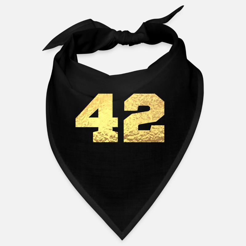 Numéro 42 paillettes doré - 42e anniversaire Bandana