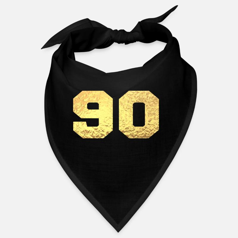 Numéro 90 paillettes doré - 90e anniversaire Bandana