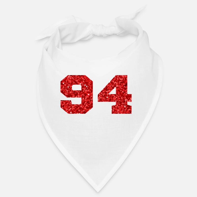 Nummer 94 Roter Glitzer - 94. Geburtstag Bandana