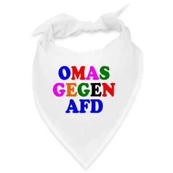 Omas gegen afd - Bandana - Weiß - Vorne
