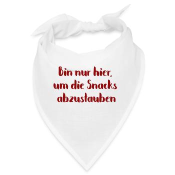 Snacks abstauben - Bandana - Weiß - Vorne