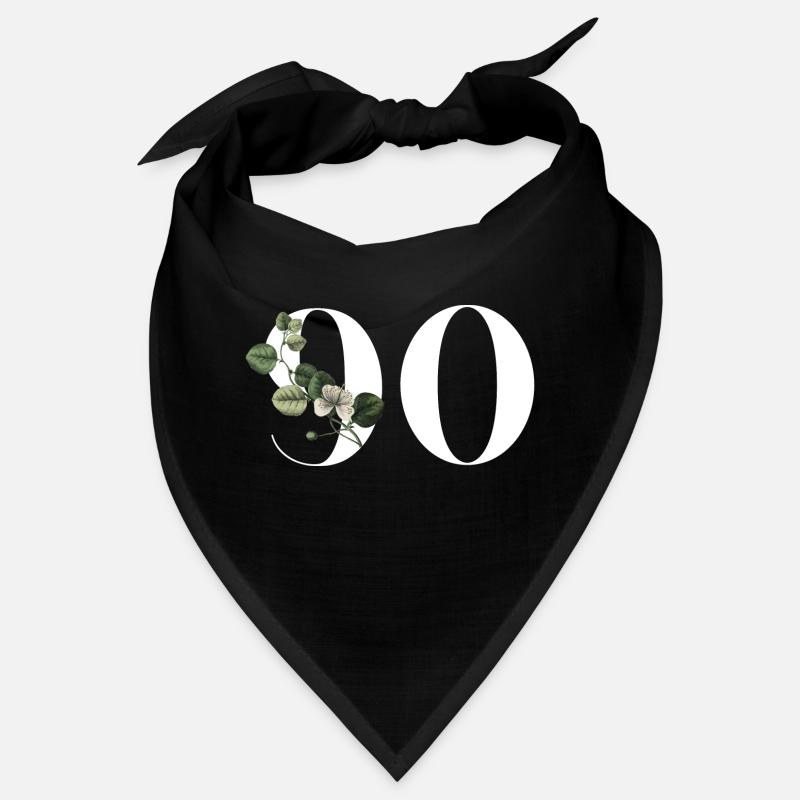 Nummer 90 Blumengrün - 90. Blumengeburtstag Bandana