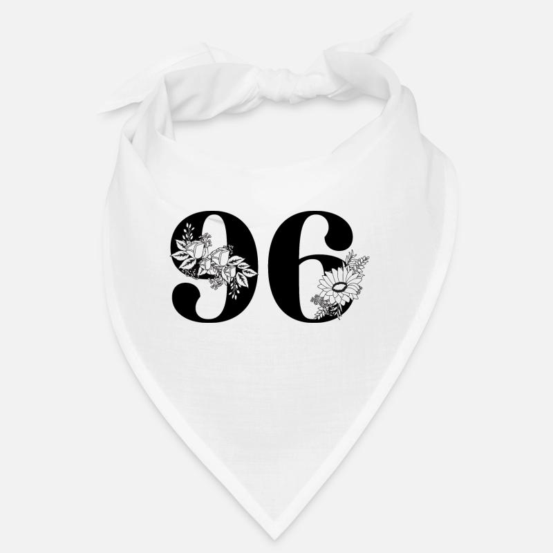 Nummer 96 Schwarze Blumen - 96. Blumengeburtstag Bandana
