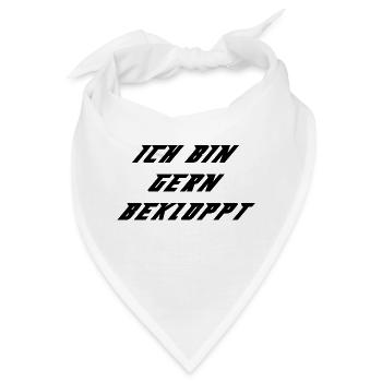 ich bin gern bekloppt - Bandana - Weiß - Vorne