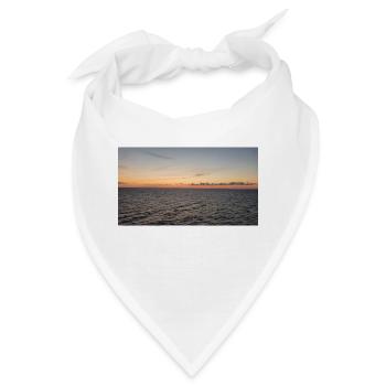 Sonnenuntergang Meer - Bandana - Weiß - Vorne