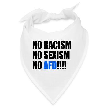no racism no sexism no afd - Bandana - Weiß - Vorne