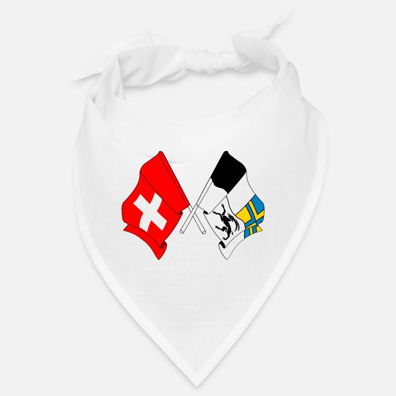 Drapeau de la Suisse et drapeau des Grisons Bandana