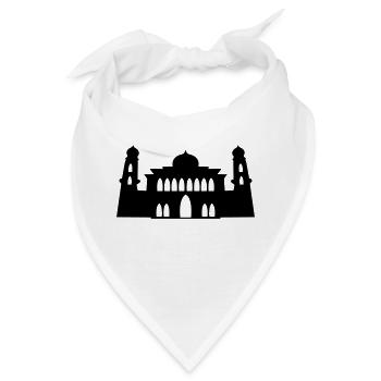 moschee silhouette - Bandana - Weiß - Vorne