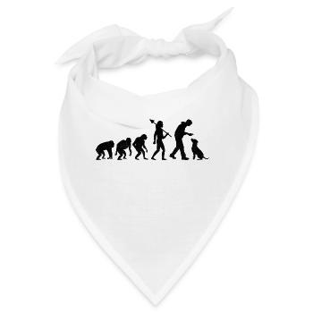 Retro Evolution Labrador Retriever Lab Hunde Apportieren - Bandana - Weiß - Vorne