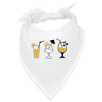 cocktails - Bandana - Weiß - Vorne