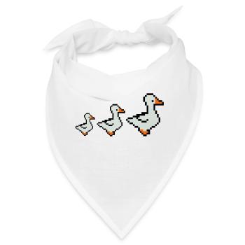 pixel enten - Bandana - Weiß - Vorne