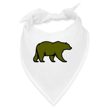 bär - Bandana - Weiß - Vorne
