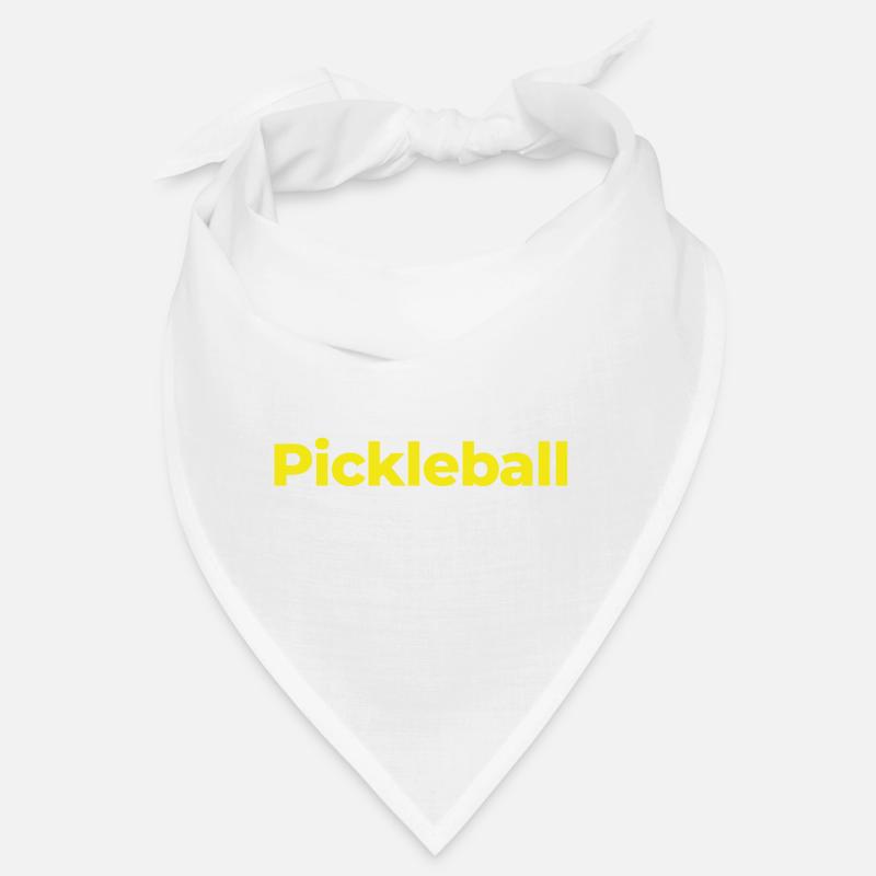 Pickelball Tee, Modern Minimalist - Bandana - white