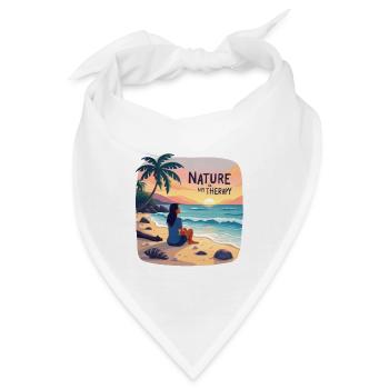 Nature is my Therapy - Urlaub am Meer - Bandana - Weiß - Vorne