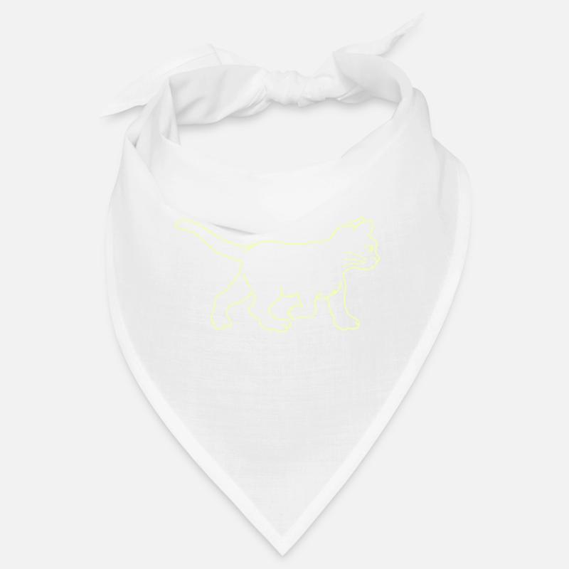 katze - Bandana - Weiß
