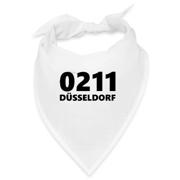 0211 Vorwahl Düsseldorf NRW Rhein - Bandana - Weiß - Vorne