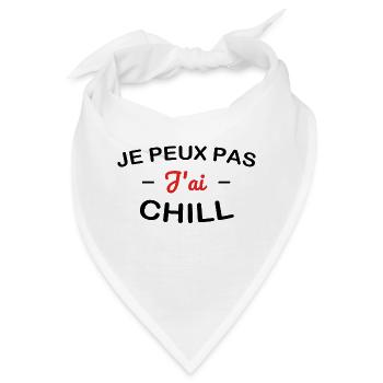 Ich kann nicht, ich habe chillen - Bandana - Weiß - Vorne