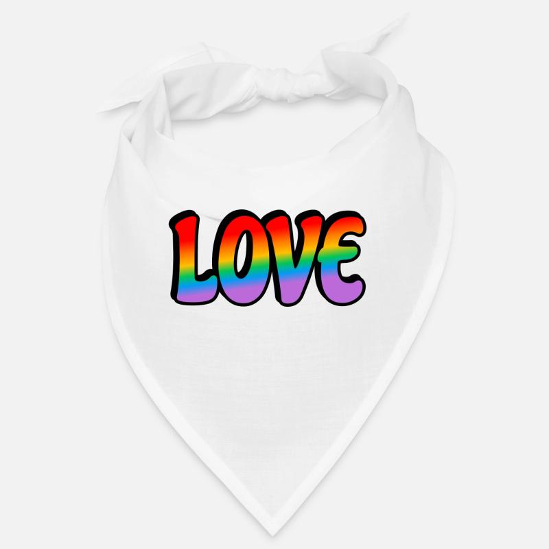 Retro Regenbogen Liebe Bandana
