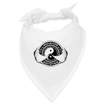 Yin Yang Mantarochen - Bandana - Weiß - Vorne
