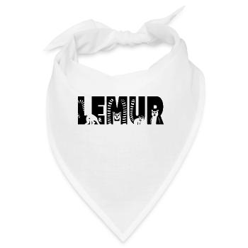 Lemur Tippfehler - Bandana - Weiß - Vorne