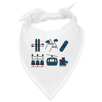 Wintersport - Bandana - Weiß - Vorne