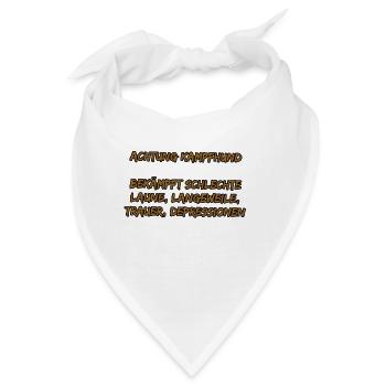 Achtung Kampfhund - Bandana - Weiß - Vorne