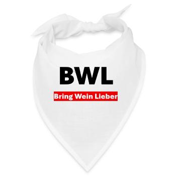 BWL Bring Wein Lieber - Bandana - Weiß - Vorne