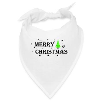 Merry Christmas - Bandana - Weiß - Vorne