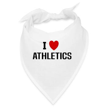 Ich liebe Leichtathletik - Bandana - Weiß - Vorne