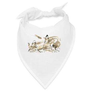 Berge Landschaft / Tusche Berg - Bandana - Weiß - Vorne
