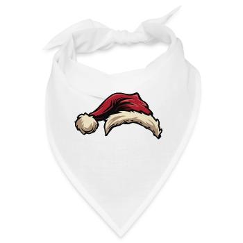 Weihnachtsmann Mütze - Bandana - Weiß - Vorne