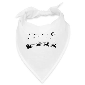 weihnachtsmann weihnachten schlitten - Bandana - Weiß - Vorne