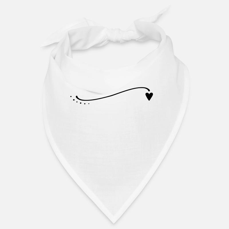 Curved Heart Line Bandana