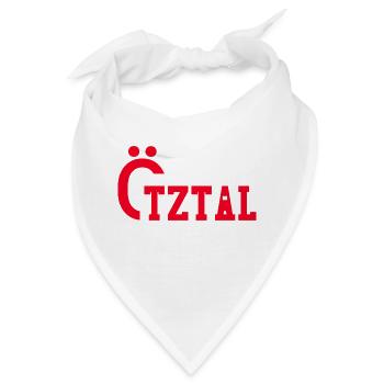 Ötztal roter Text - Bandana - Weiß - Vorne