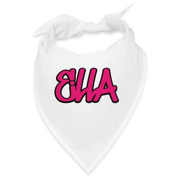 Ella Name Graffiti Hip Hop - Bandana - Weiß - Vorne