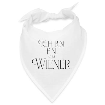 Ich bin ein (Schla) Wiener - Bandana - Weiß - Vorne